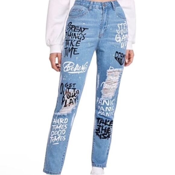 Shein High-waist Blue Jeans(Size Small) - Picture 1 of 7